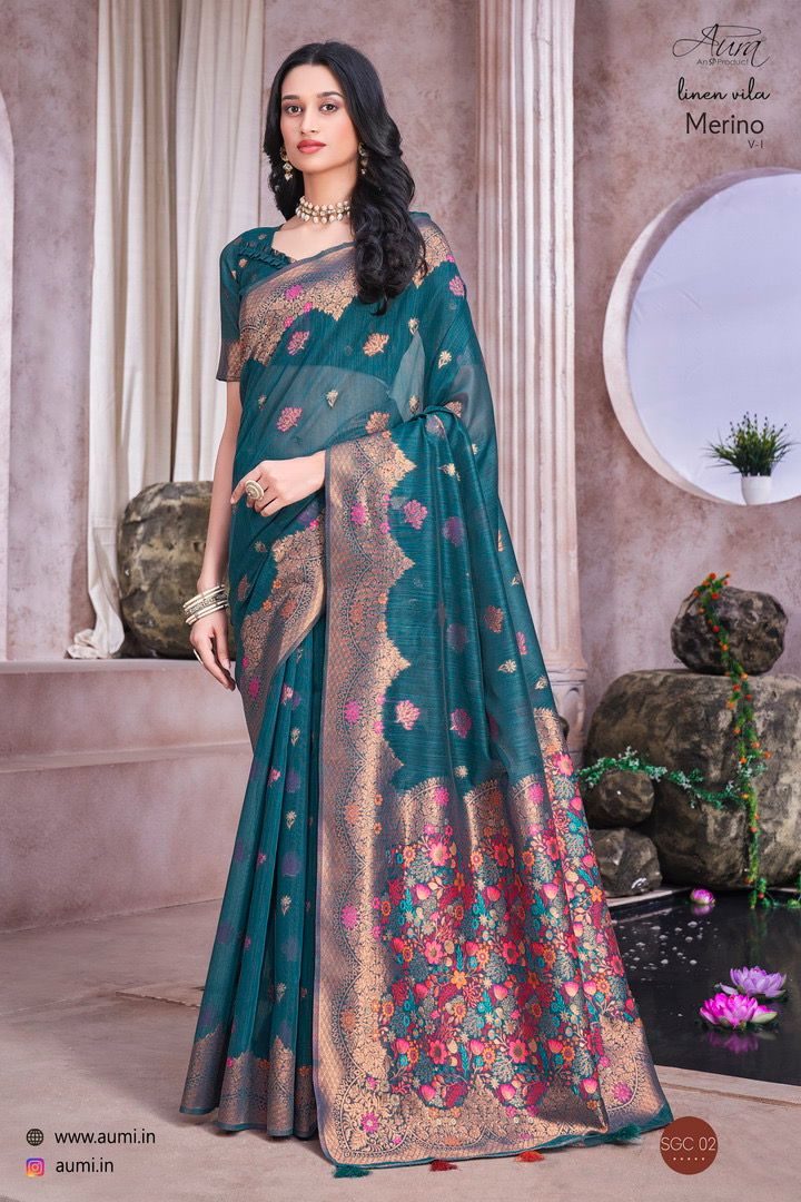 Aura Merino V 1 Heavy Festive Wear Wholesale Designer Sarees Catalog